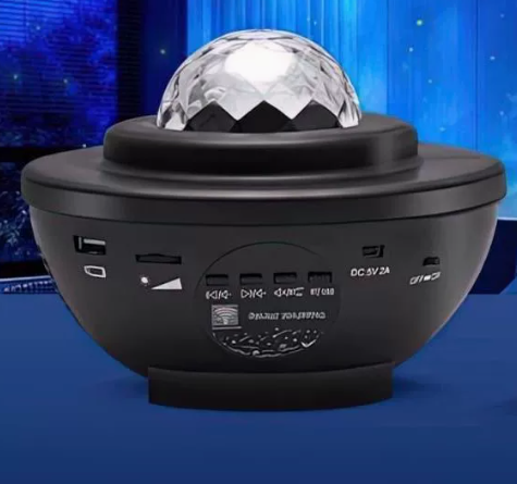 StarHaven | LED Star Projector Night Light – Bluetooth Music, Remote Control, USB Rechargeable & 360° Rotating Cosmos