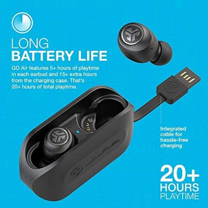 JLab Go Air True Wireless Bluetooth Earbuds with Charging Case