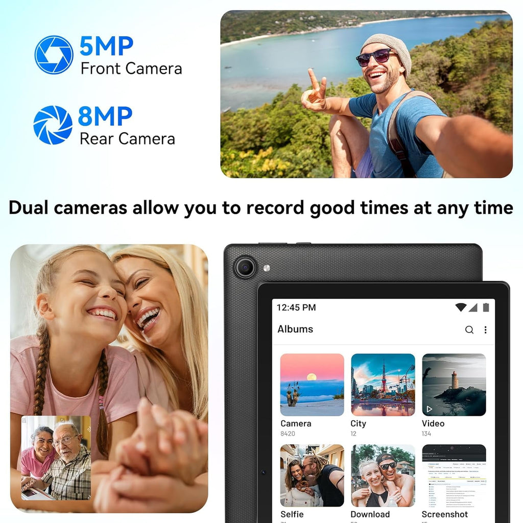 Android 14 Tablet: 10.1 Inch, 8GB RAM + 64GB ROM (1TB)