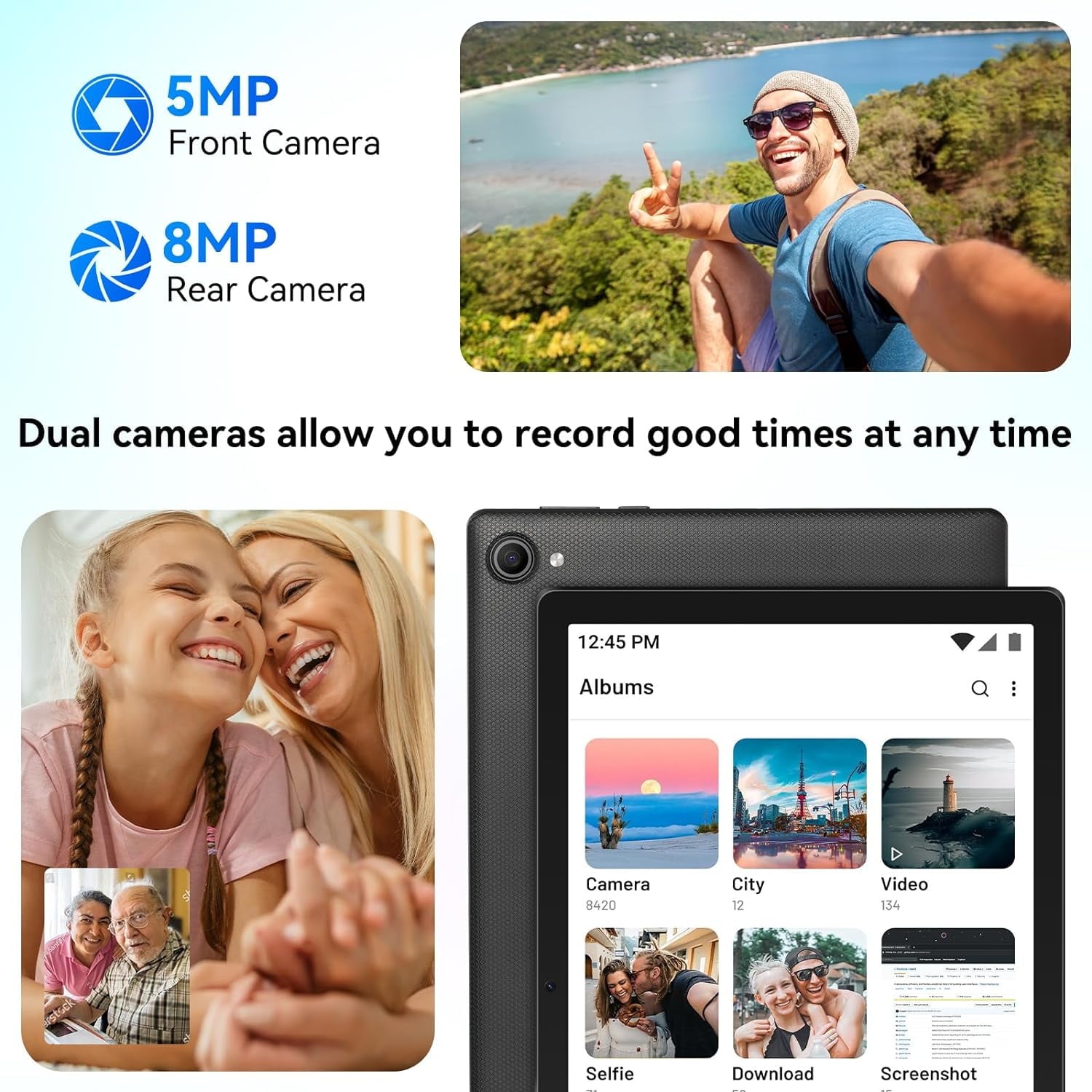 Android 14 Tablet: 10.1 Inch, 8GB RAM + 64GB ROM (1TB)