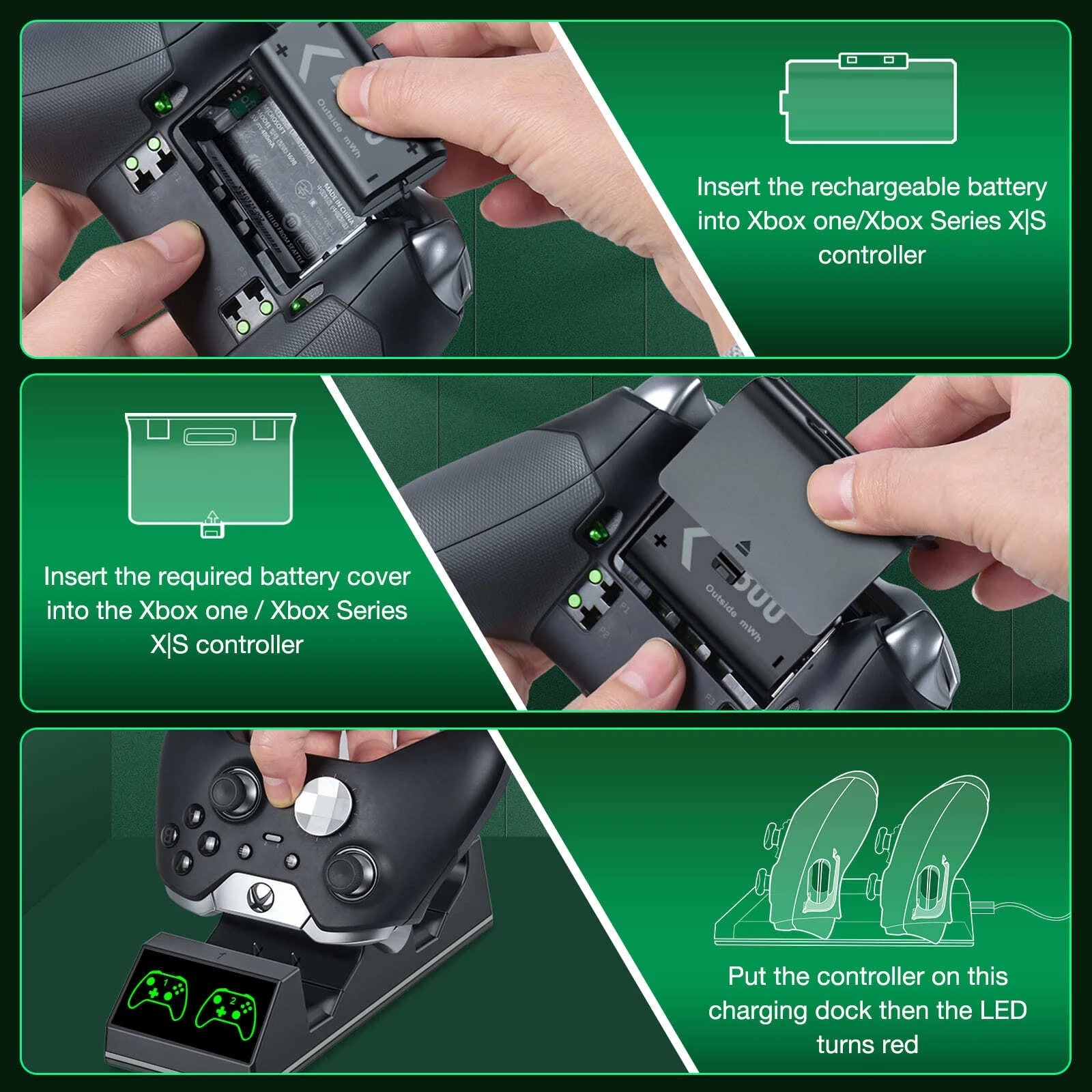 Dual Controller Charging Station for Xbox Series X|S & Xbox One