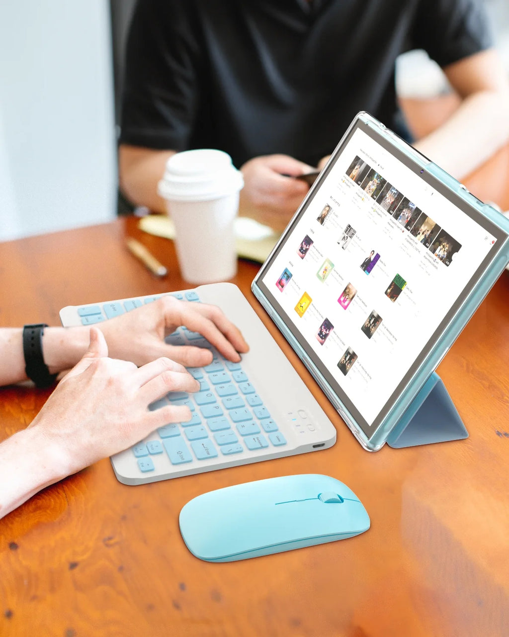 10.1" 2-in-1 Android 14 Tablet Bundle | 32GB Storage (1TB Expandable)| Includes Keyboard, Mouse, Stylus & Case